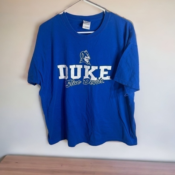 Duke Blue Devils T-shirt Large Vintage Blue NCAA Men’s Short Sleeve - Picture 1 of 6